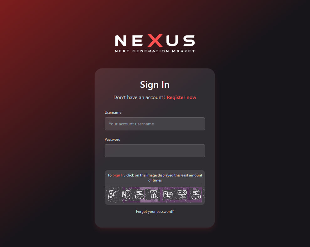 Screenshot of a modern, dark-themed marketplace interface with green neon highlights, showing a dashboard with listings, user stats, and navigation menu
